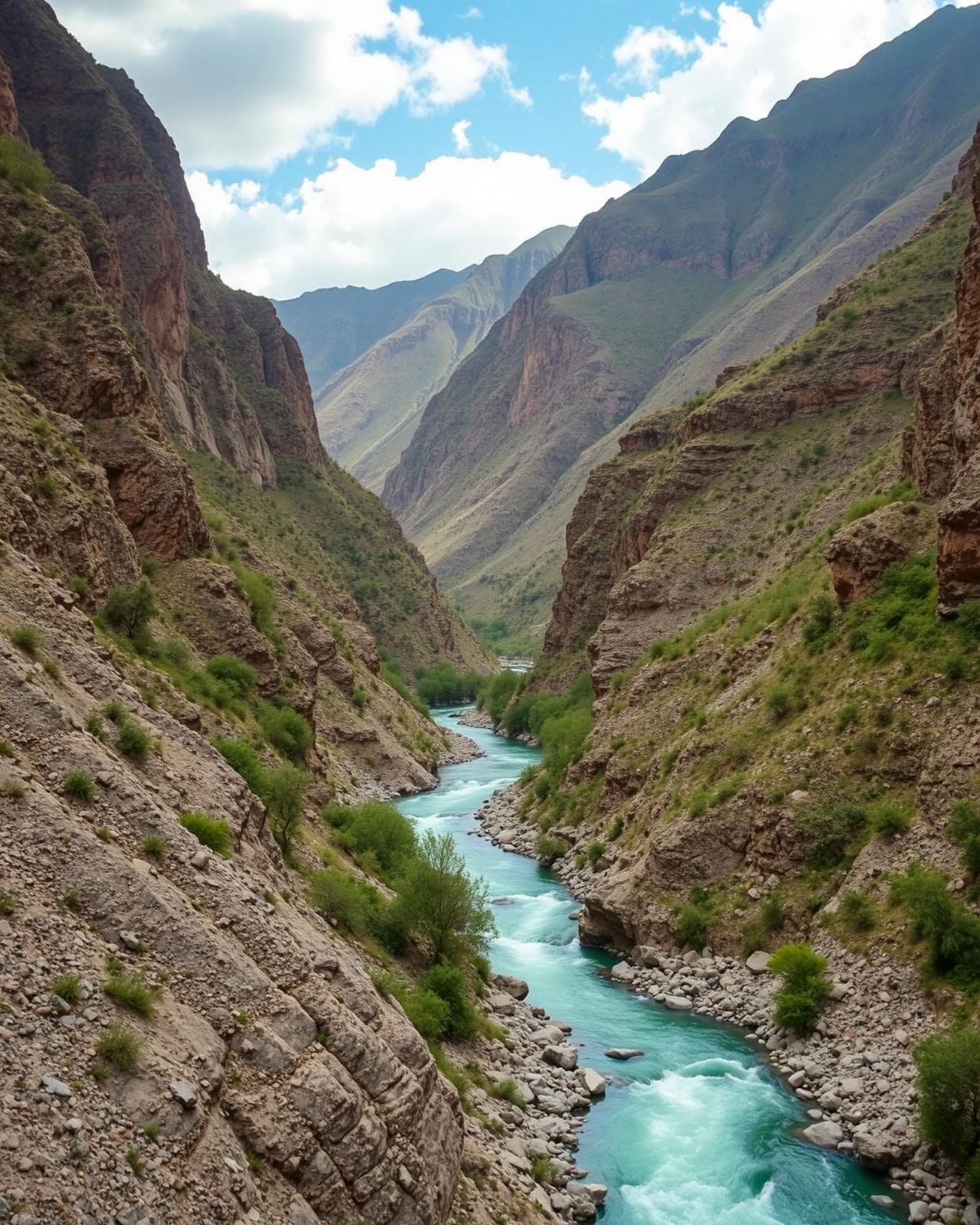 Aras river & Jolfa canyon
