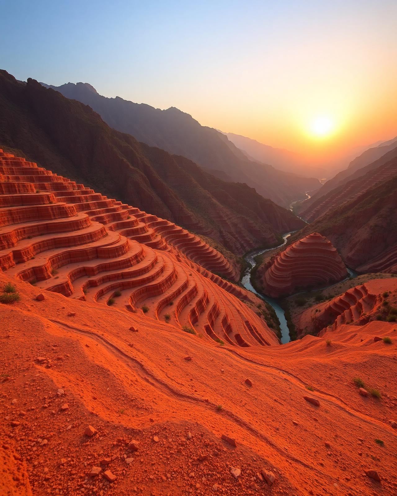 Badab-e Surt travertine